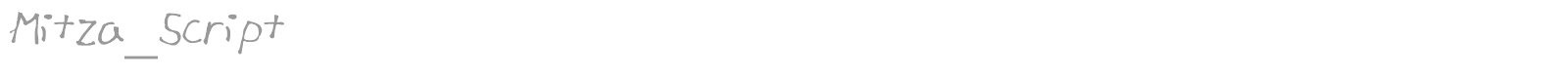 Mitza_Script font preview